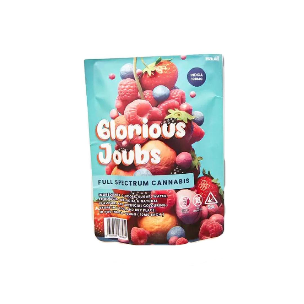 Glorious Joubs 100mg (10x10mg THC) – Indica