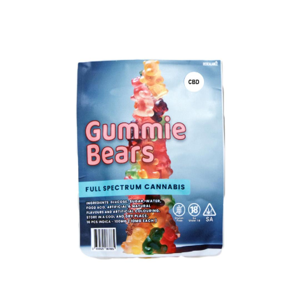 Gummy Bears 100mg (10x10mg THC) – CBD